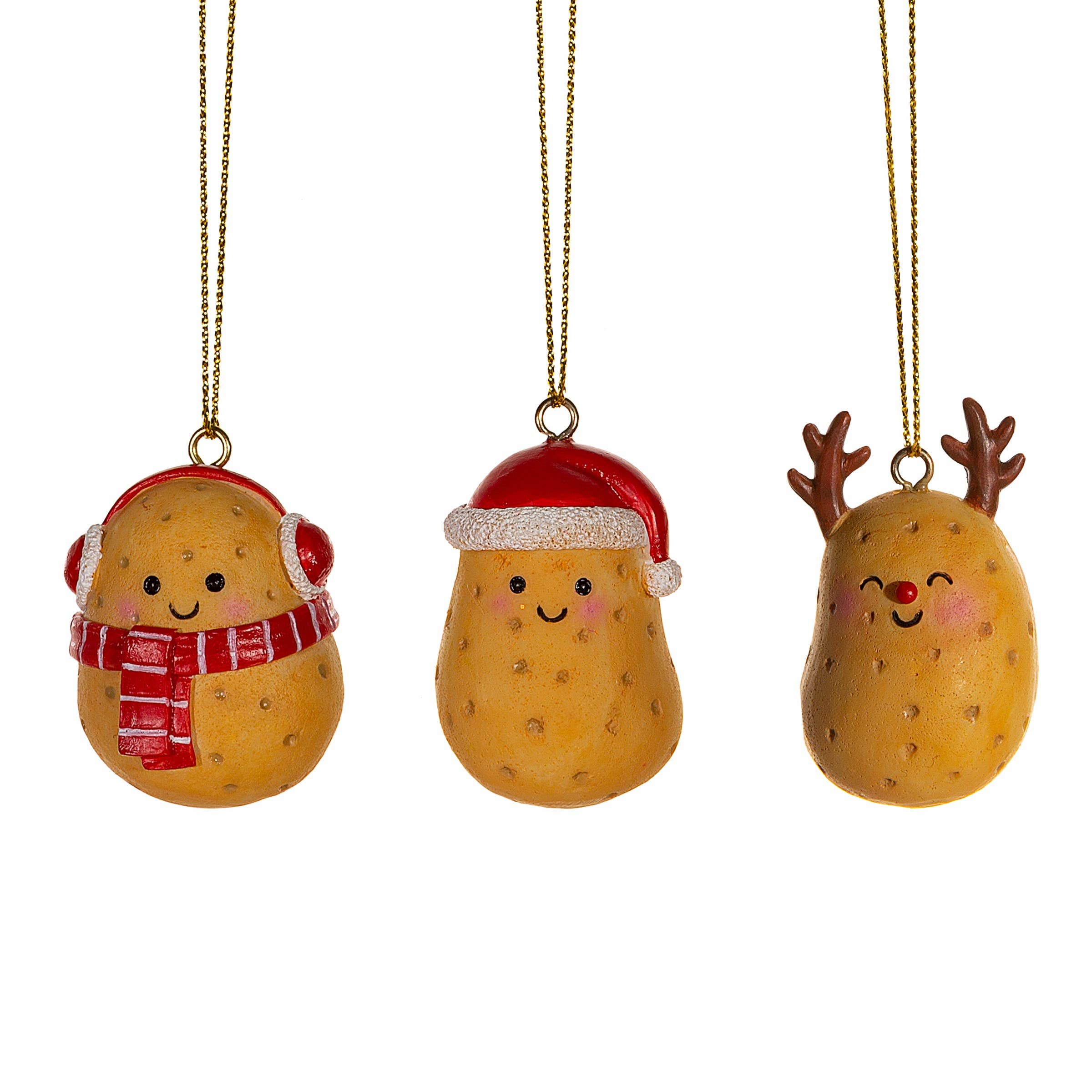 Happy Potatoes Hanging Decorations- Set of 3